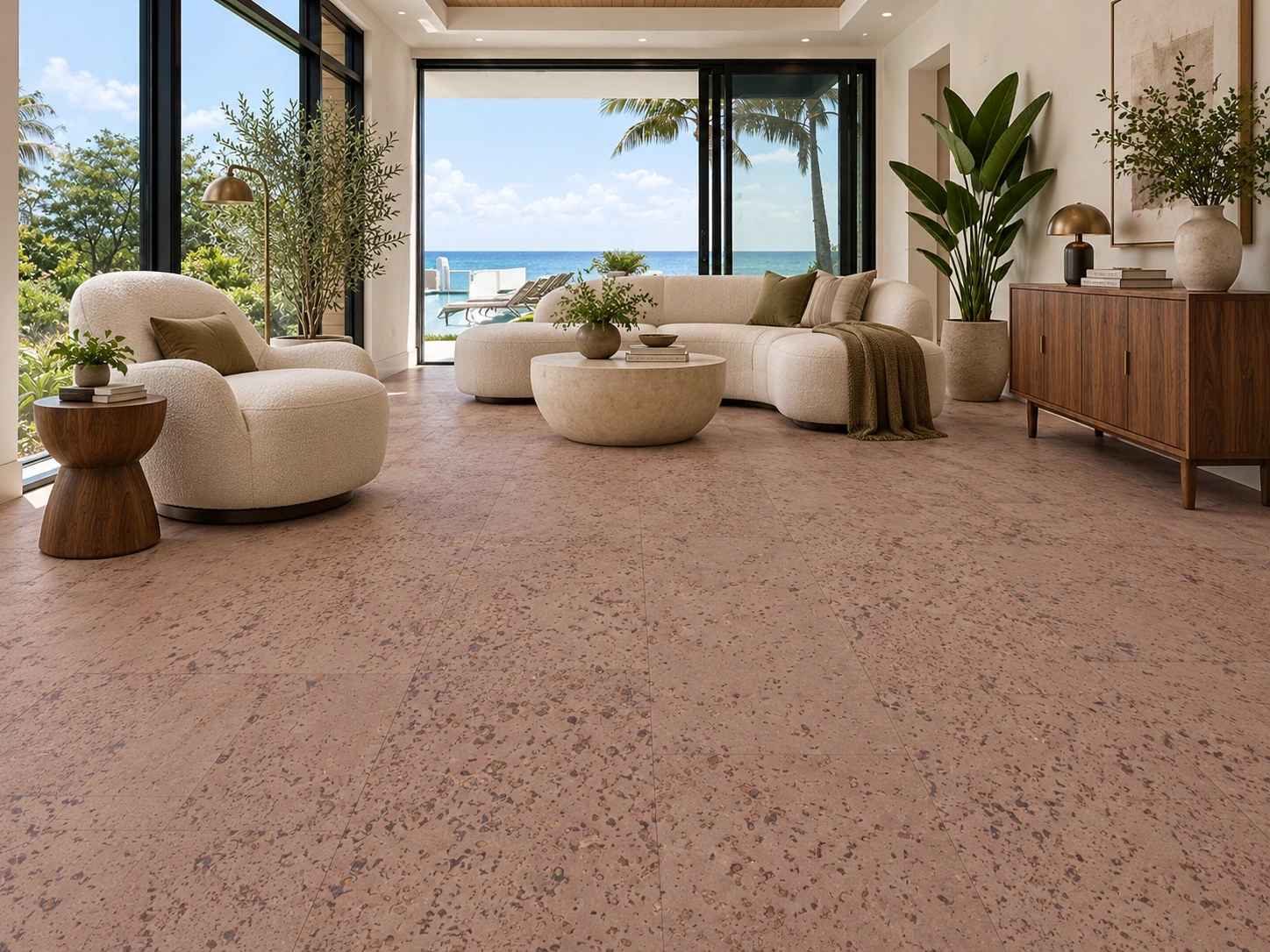 Hazel — Swiss real cork (flooring) — room illustration