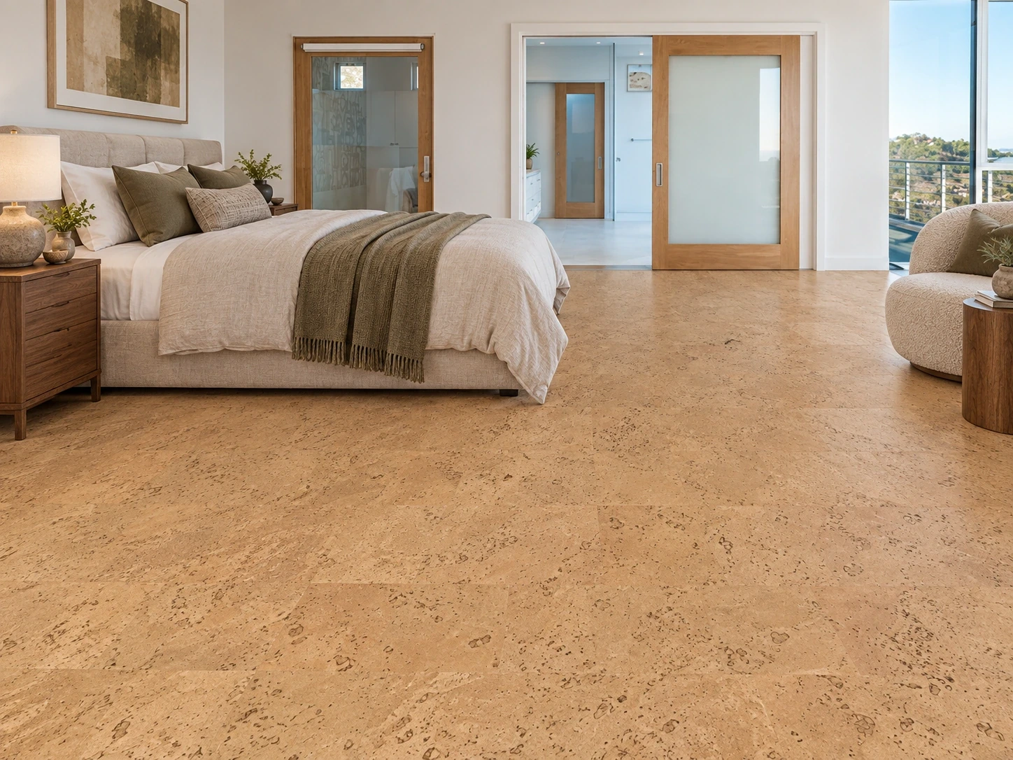 Logan — Natural floating cork (flooring) — room illustration