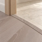 Aurora Chevron T-molding transition — installed view
