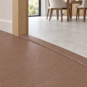 Cocoa T-molding transition — installed view