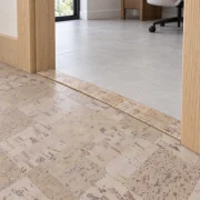Modular T-molding transition — installed view