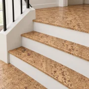 Umber stair nosing — installed view