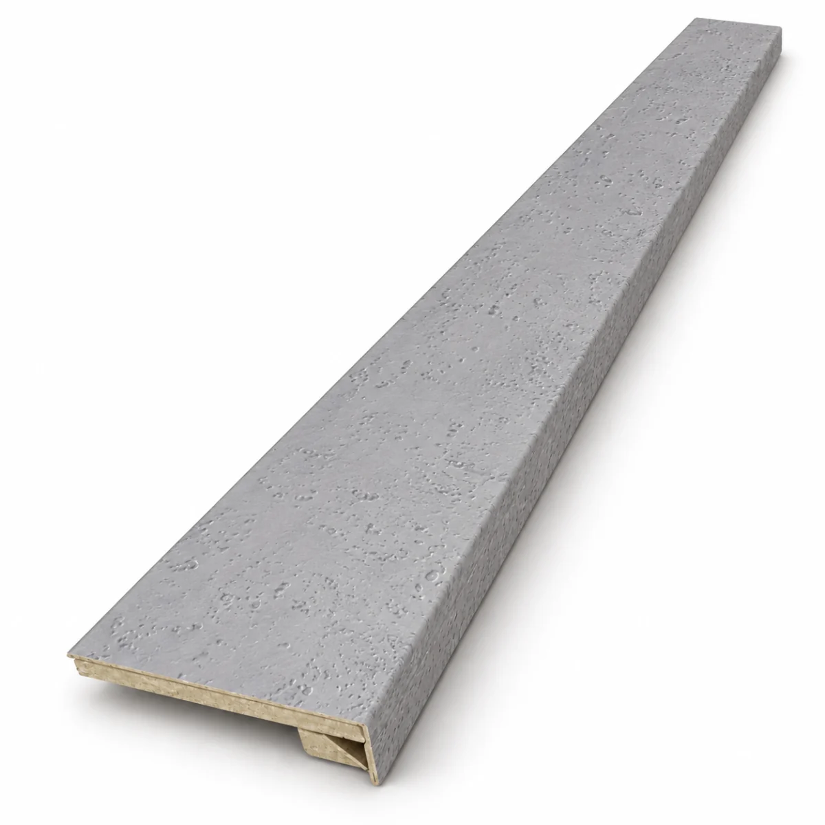 White Leather stair nosing — product profile