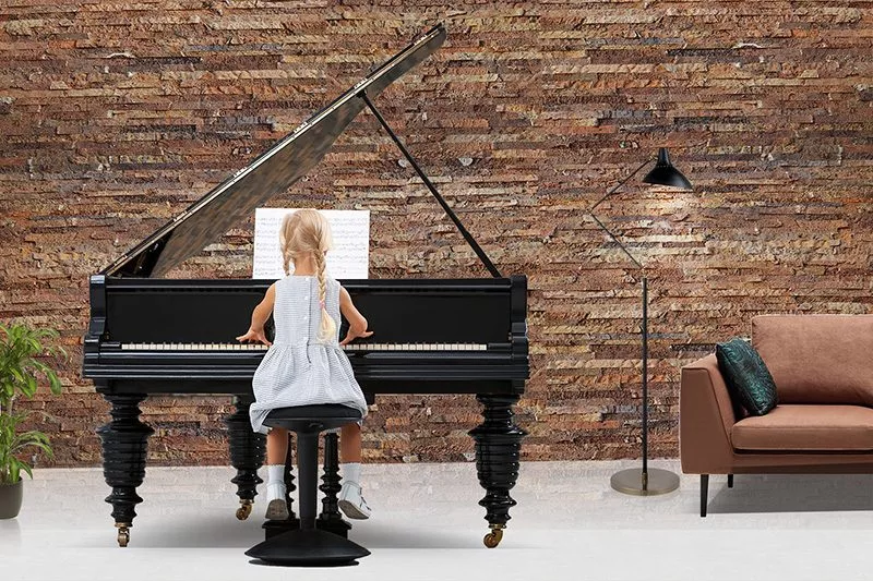 Textured cork wall tiles for acoustic feature walls