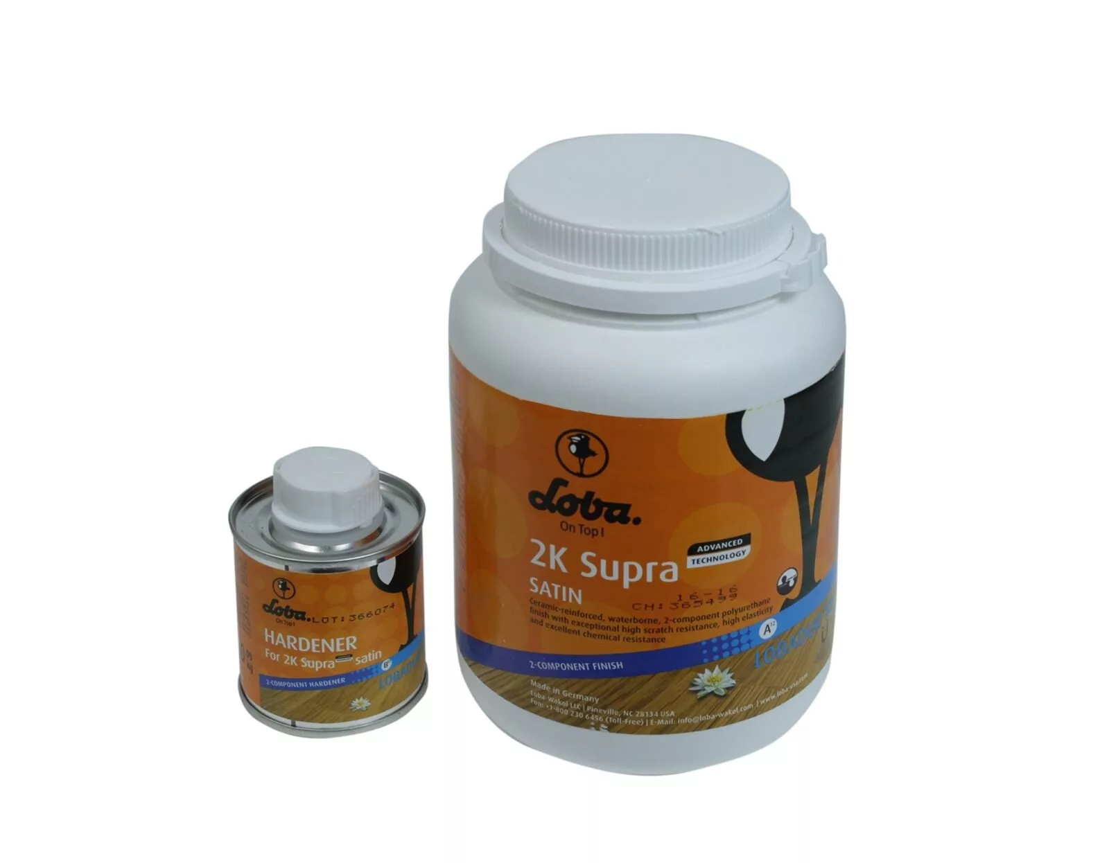 Loba 2K Supra AT liter wate based polyurethane no yellowing durable.
