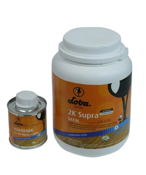 Loba 2K Supra AT liter wate based polyurethane no yellowing durable