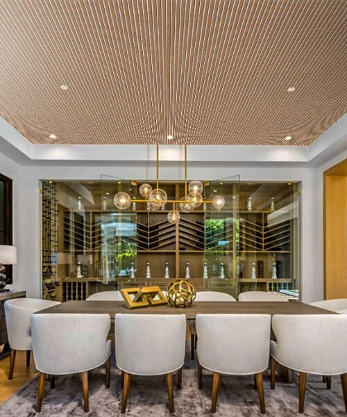 Slat White Natural - 43/64" (17mm) - 3D Acoustic Cork Wall Panels (WSWN17) - 3D Cork Wall and Ceiling Panels with MDF flo...