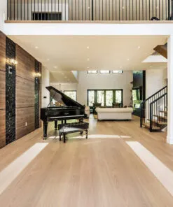 american red oak swiss cork wide planks low-maintenance flooring option for living room