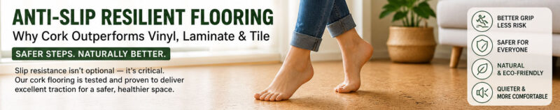 Slip-Resistant Flooring Guide: How Cork Compares to Vinyl, Laminate, and Tile anti-slip resilient flooring why cork