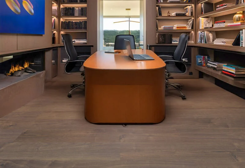 ashen chestnut swiss cork flooring for office