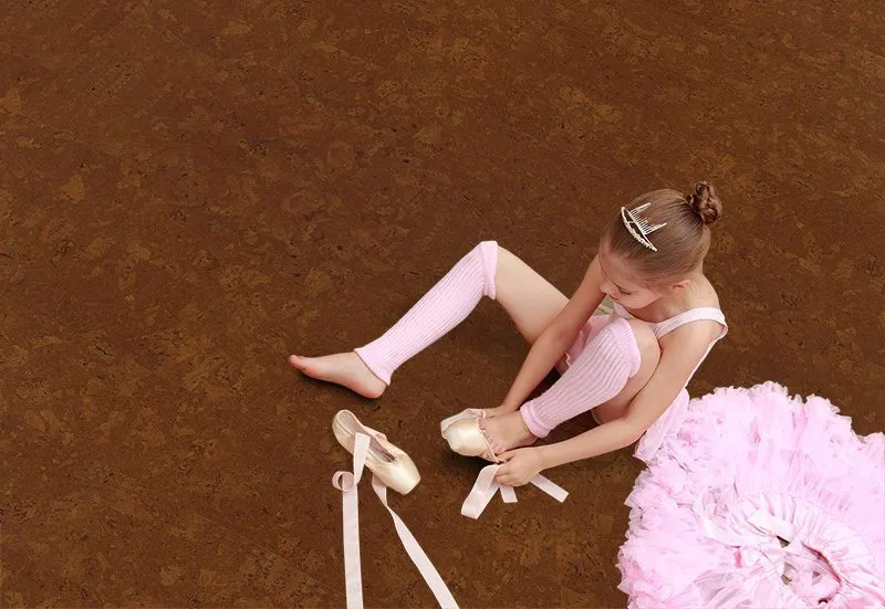 autumn ripple cork floor ballerina in the ballet hall