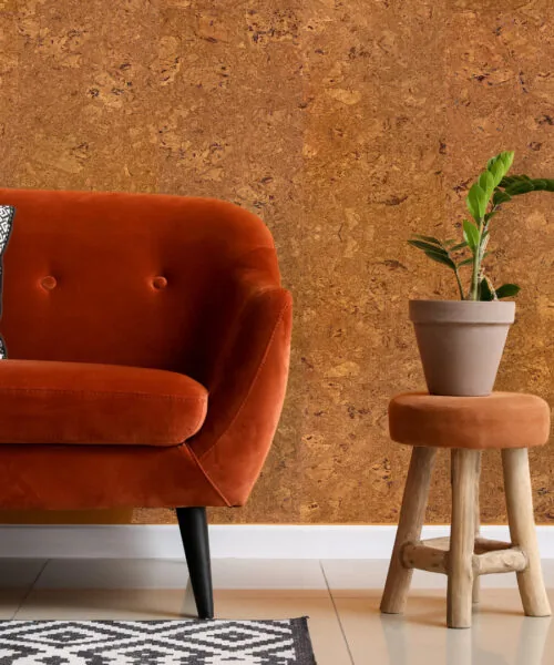 Autumn Ripple - 5/16" (8mm) - Cork Glue Down Tile (GAR8) autumn ripple cork tiles as wall tiles middle brown
