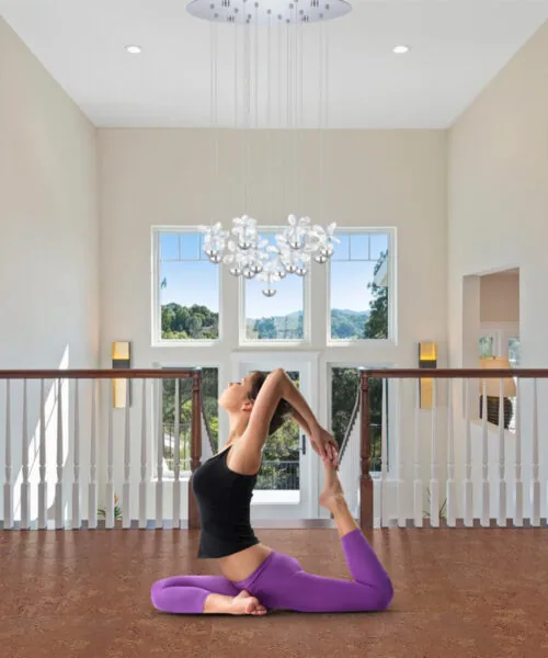 autumn ripple cork yoga environmentally friendly flooring