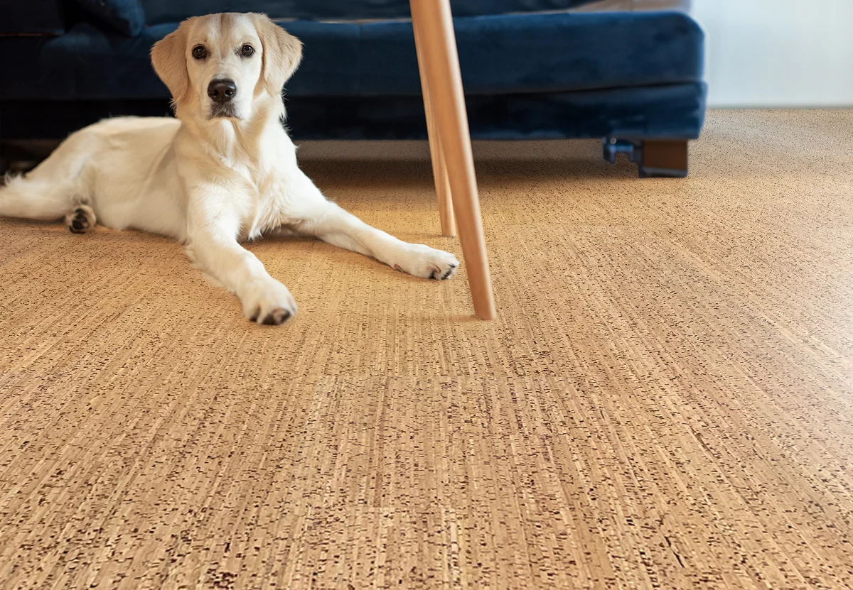 berber warm cork floor dog toxic Free for pets comfort healthy home
