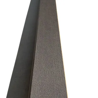 Black buffalo leather nosing.