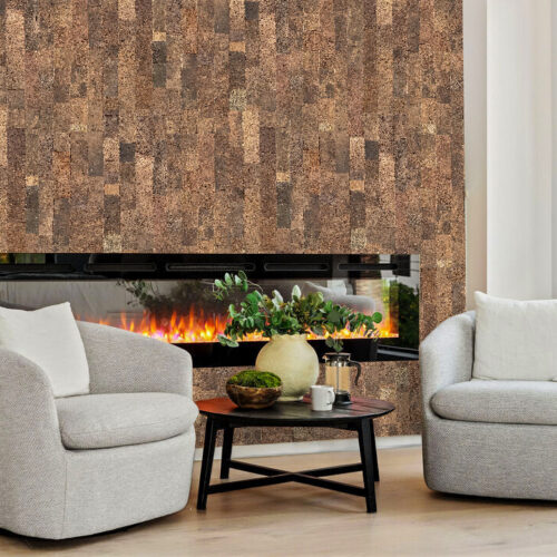 Stacked Stone Cork Wall Tile Sheets