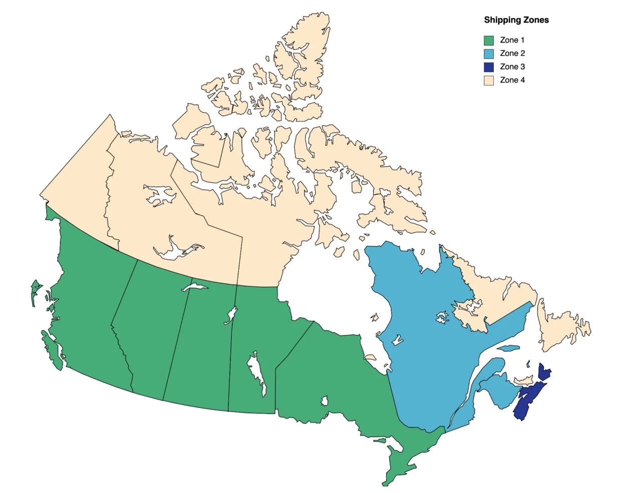 Canada Shipping Map