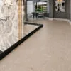 Ceramic marble light marbled cork flooring luxury entryway.