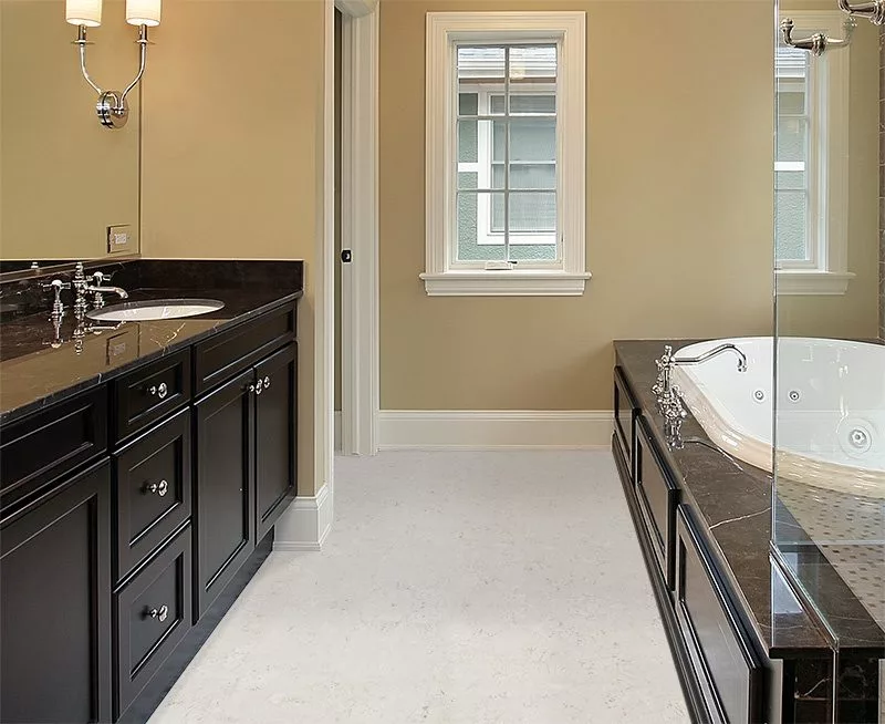 Water Resistance Floors Go Cork Flooring, Cork Tiles ceramic marble waterproof cork tiles master bath new construction home black tub