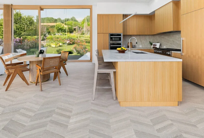 clara chevron cork floating flooring kitchen materials for allergy control