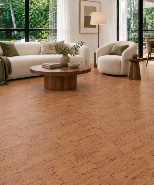 Cherry Line floor application in a furnished room, based on the original product reference