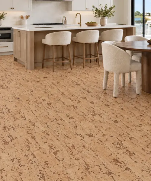 Woodflow floor application in a furnished room, based on the original product reference
