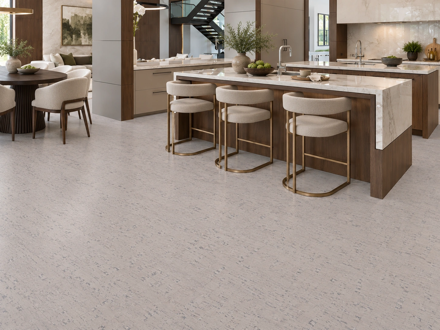 Bleached Birch — 8mm glue-down cork tile (floor & wall)