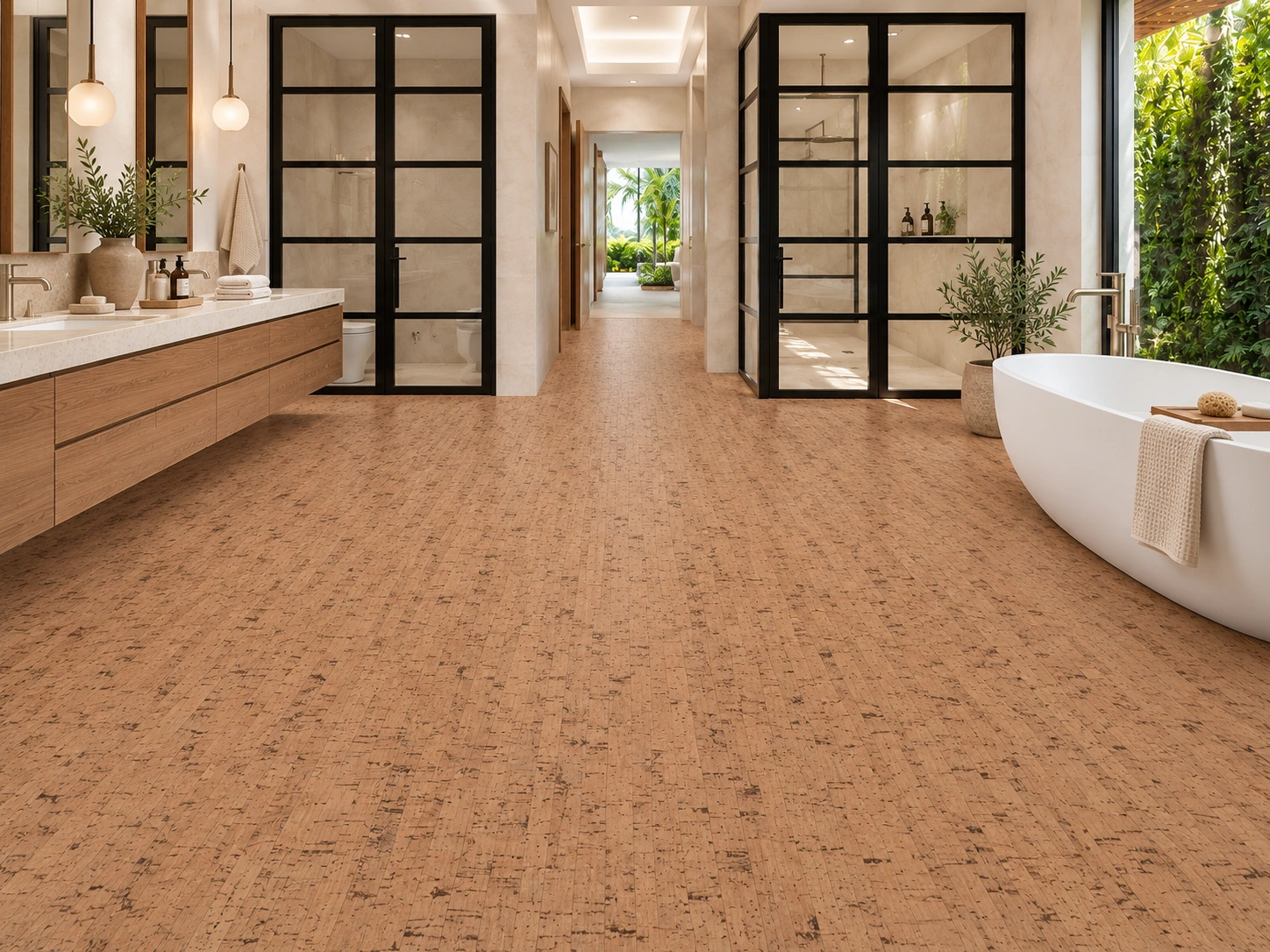 Silver Birch — 8mm glue-down cork tile (floor & wall)