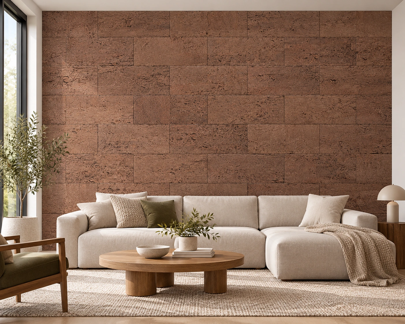 Hazel — 6mm Swiss glue-down cork tile (floor & wall)
