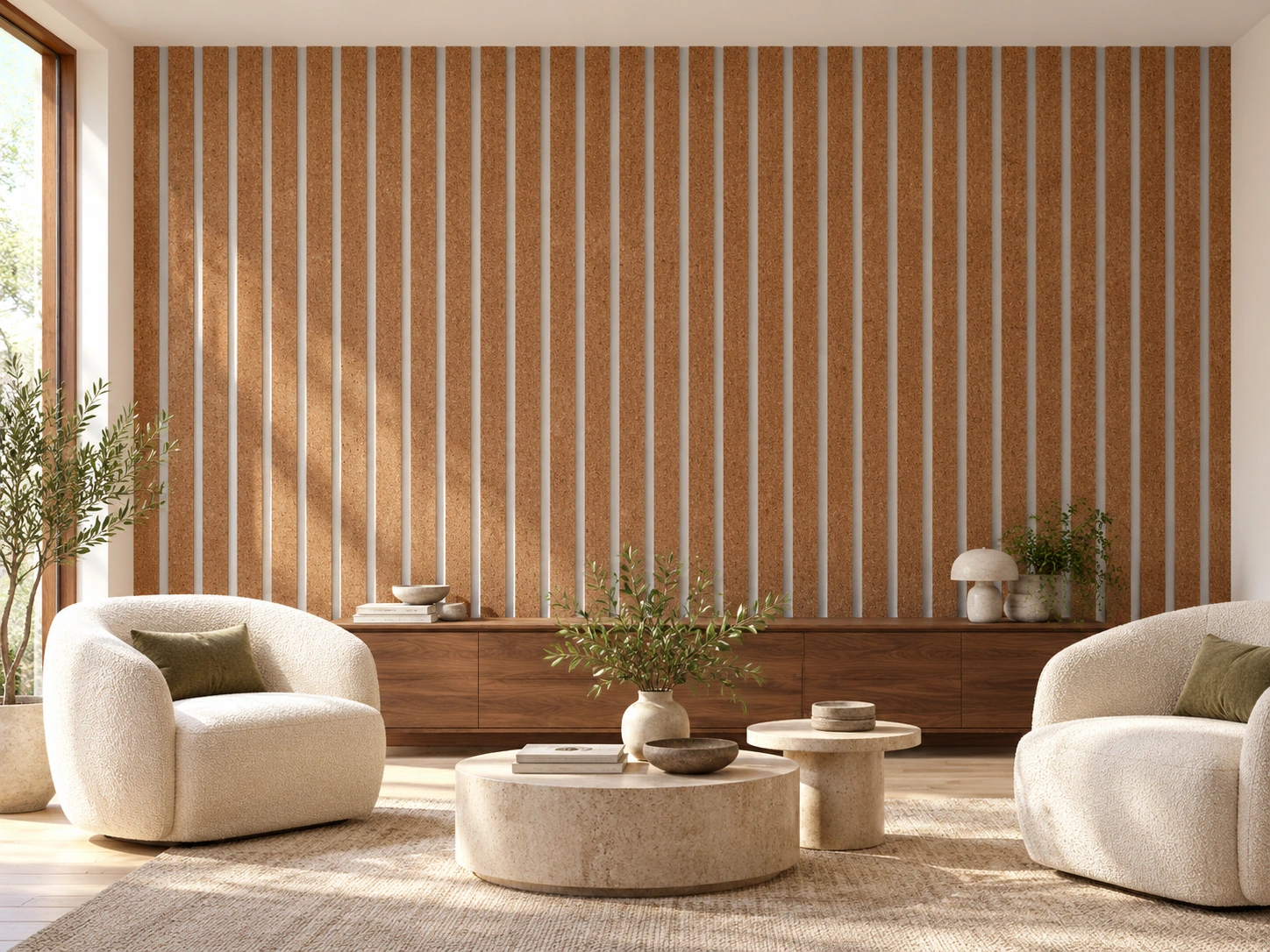 Slatwall White Natural