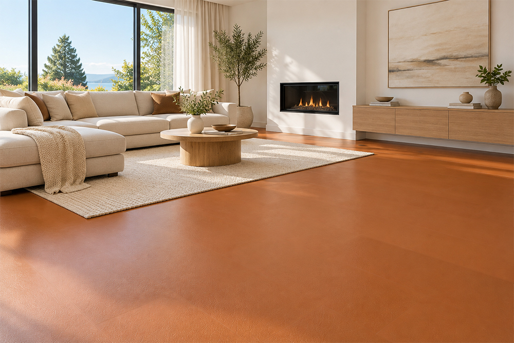 Cognac – 3/8” (9.5mm) – Swiss Leather Flooring (LCog10.5) Cognac – 9.5mm (3/8″) (Flooring) - Image 4