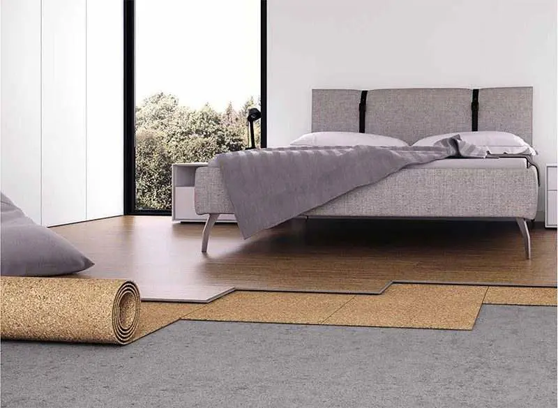 Cork Applications cork applications cork underlayment warmth quiet comfortable underfoot soften acoustics