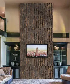 Cork Bark - 63/64” (25mm) - 3D Acoustic Cork Wall Panels (WCB25) - 3D Cork Wall and Ceiling Panels with MDF flooring pr...