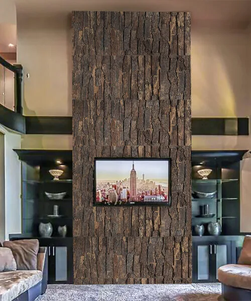 Cork Bark - 63/64" (25mm) - 3D Acoustic Cork Wall Panels (WCB25) Cork Bark - 63/64” (25mm) - 3D Acoustic Cork Wall Panels (WCB25) - 3D Cork Wall and Ceiling Panels with MDF flooring pr...