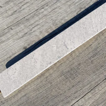 Creme royal marble cork flooring t molding transition threshold.