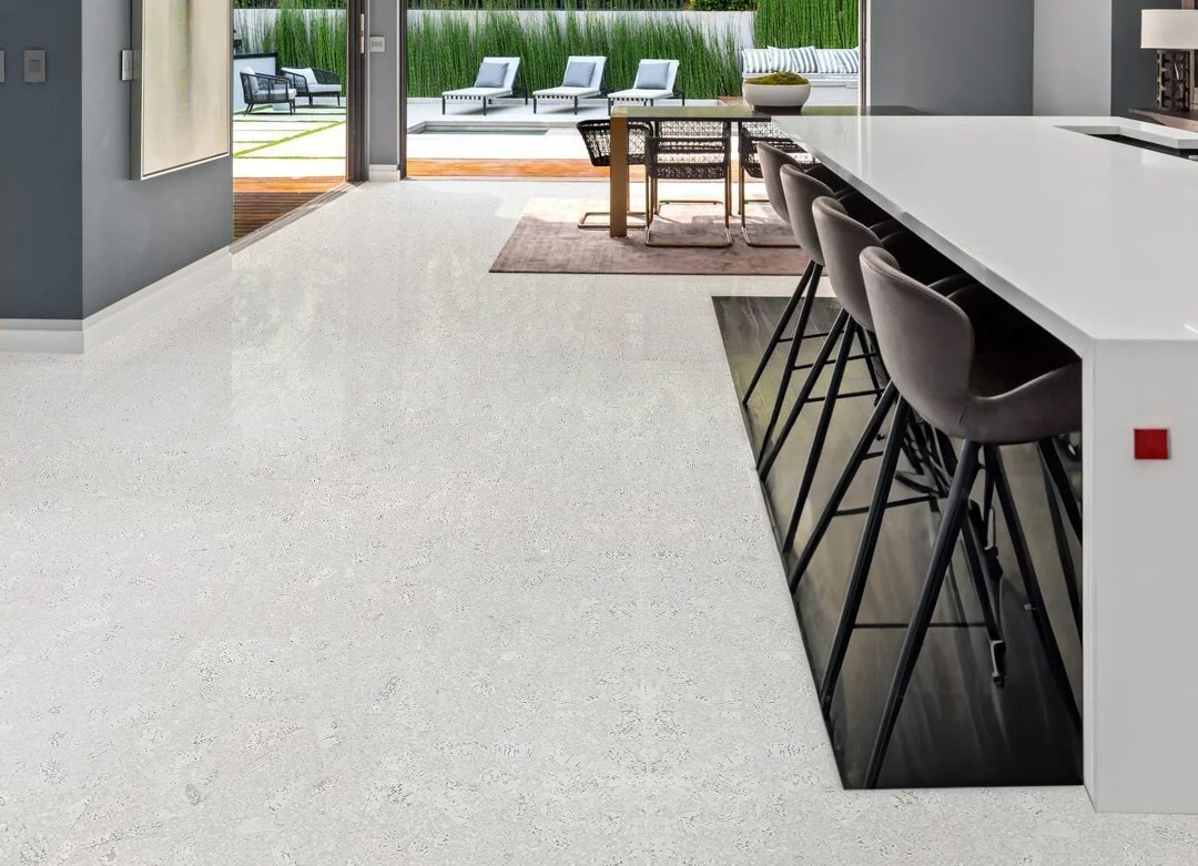Creme Royale Marble - 1/2" (12mm) - Cork Floating (FCR12) - Natural Cork Floating flooring detail view