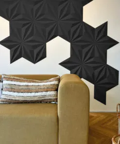Diamond Black - 1 3/16" (30mm) – 3D Acoustic Cork Wall Panels (WDiBk30) Diamond Black – 1 – 30mm (1 3/16″) (3D Panel) - Image 5