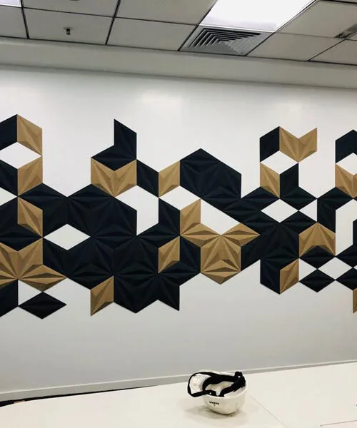 Diamond Black - 1 3/16" (30mm) – 3D Acoustic Cork Wall Panels (WDiBk30) Diamond Black – 1 – 30mm (1 3/16″) (3D Panel) - Image 6