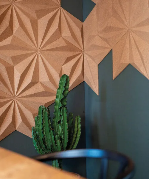 Diamond Natural - 1 3/16" (30mm) – 3D Acoustic Cork Wall Panels (WDiN30) Diamond Natural – 1 – 30mm (1 3/16″) (3D Panel) - Image 3