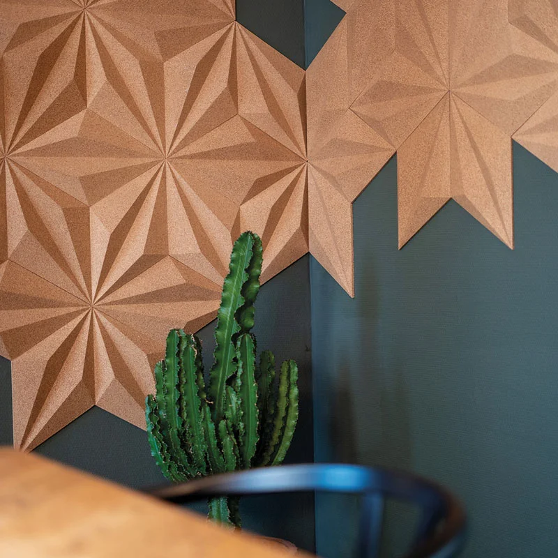 Diamond Natural - 1 3/16" (30mm) – 3D Acoustic Cork Wall Panels (WDiN30) Diamond Natural – 1 – 30mm (1 3/16″) (3D Panel) - Image 3