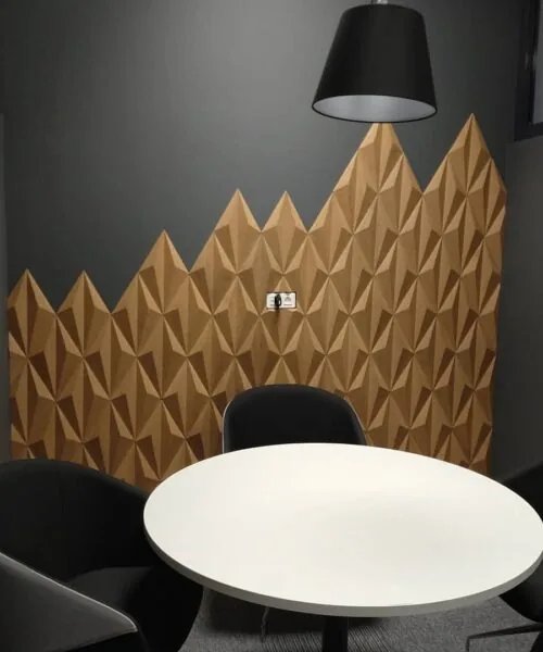 Diamond Natural - 1 3/16" (30mm) – 3D Acoustic Cork Wall Panels (WDiN30) Diamond Natural – 1 – 30mm (1 3/16″) (3D Panel) - Image 4