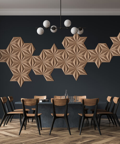 Diamond Natural - 1 3/16" (30mm) – 3D Acoustic Cork Wall Panels (WDiN30) 3D acoustic cork wall panels in a diamond pattern
