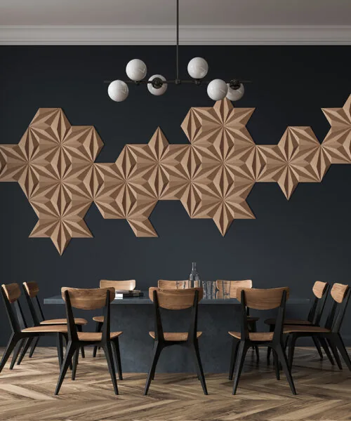 Diamond Natural - 1 3/16" (30mm) – 3D Acoustic Cork Wall Panels (WDiN30) 3D acoustic cork wall panels in a diamond pattern