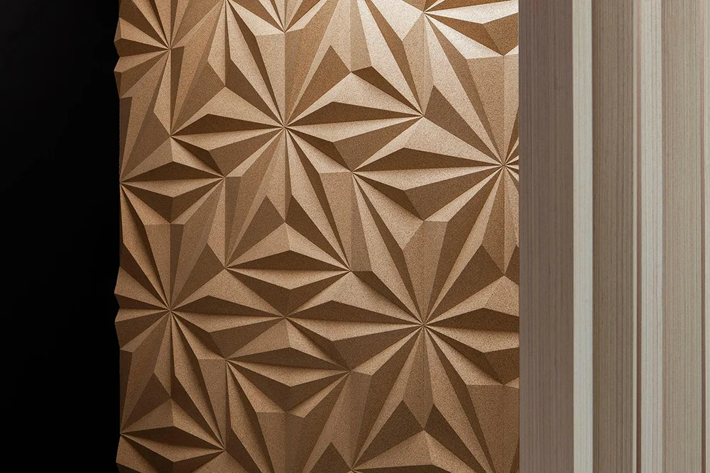 Diamond Natural - 1 3/16" (30mm) – 3D Acoustic Cork Wall Panels (WDiN30) Diamond Natural – 1 – 30mm (1 3/16″) (3D Panel) - Image 7