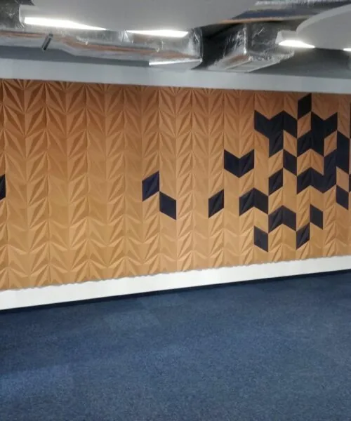 Petal Black - 1 3/16" (30mm) – 3D Acoustic Cork Wall Panels (WPBk30) Petal Black – 1 – 30mm (1 3/16″) (3D Panel) - Image 3