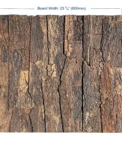 Cork Bark - 63/64” (25mm) - 3D Acoustic Cork Wall Panels (WCB25) - 3D Cork Wall and Ceiling Panels with MDF flooring de...