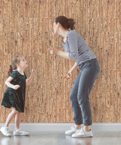 Mesa – 1/2" (12mm) Cork Wall Tile (WMS12) Durango - 25/64 Inch (10mm) - Cork Wall Tile (WDur10) - Textured Wall and Ceiling Cork flooring detail view