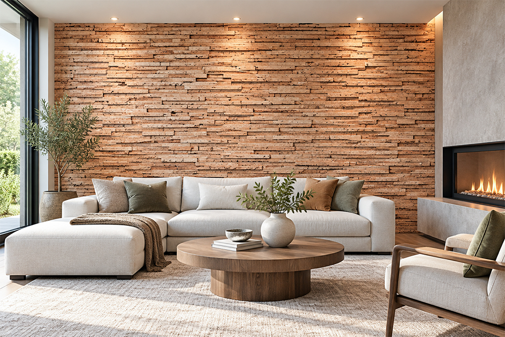 Durango - 25/64" (10mm) - Cork Wall Tile (WDur10) Durango – 10mm (25/64″) (Wall Tile) - Image 2