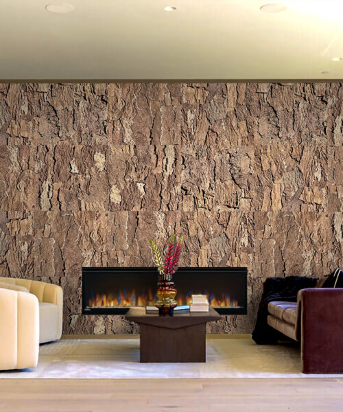 EarthHue - 1 3/16" (30mm) - Acoustic Cork Wall Panels (WEthHu30) Ecoclay - 28mm - Cork Wall Panels (WEC28) - 3D Cork Wall and Ceiling Panels with MDF flooring detail view