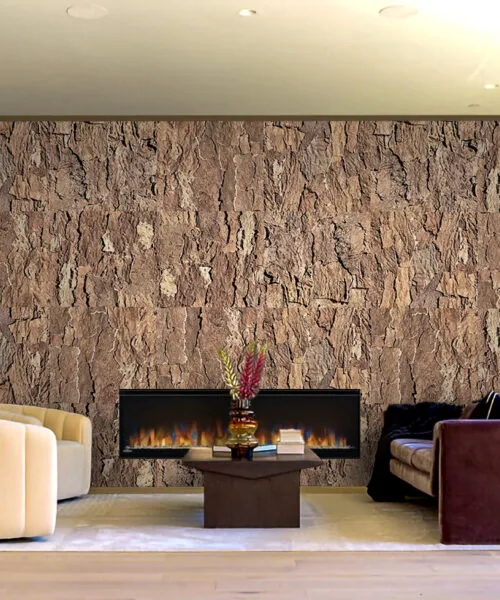 Ecoclay - 28mm - Cork Wall Panels (WEC28) - 3D Cork Wall and Ceiling Panels with MDF flooring detail view